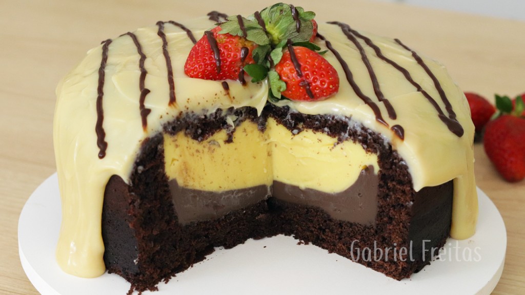 bolo de chocolate trufado