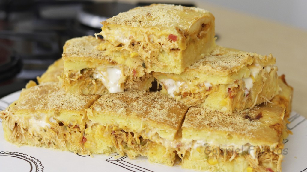 torta de frango de liquidificador